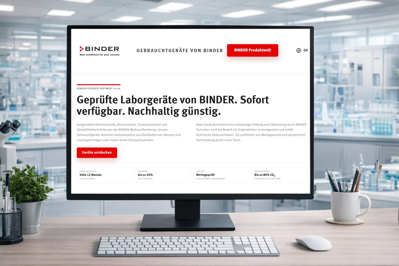 BINDER Gebrauchtgeräteportal: schnell finden, direkt anfragen